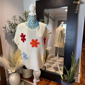 Cupshe Cream Knit Sweater Sleeveless NWT L